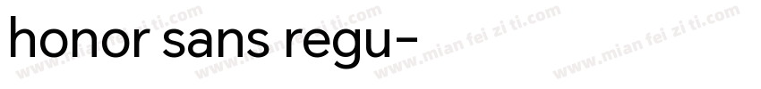 honor sans regu字体转换
